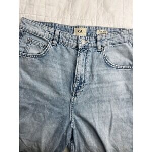 C&A High‎ Balloon Leg Jeans Light Wash Distressed Denim Womens Size 8/38 EUR